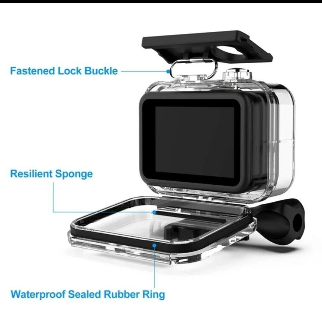 For Gopro Hero 11 10 9 Black Underwater Waterproof Housing Case Diving Protect