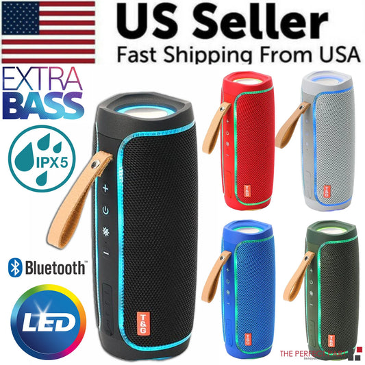 Bluetooth Speaker Wireless Waterproof Outdoor Stereo Bass USB/TF/FM Radio LOUD