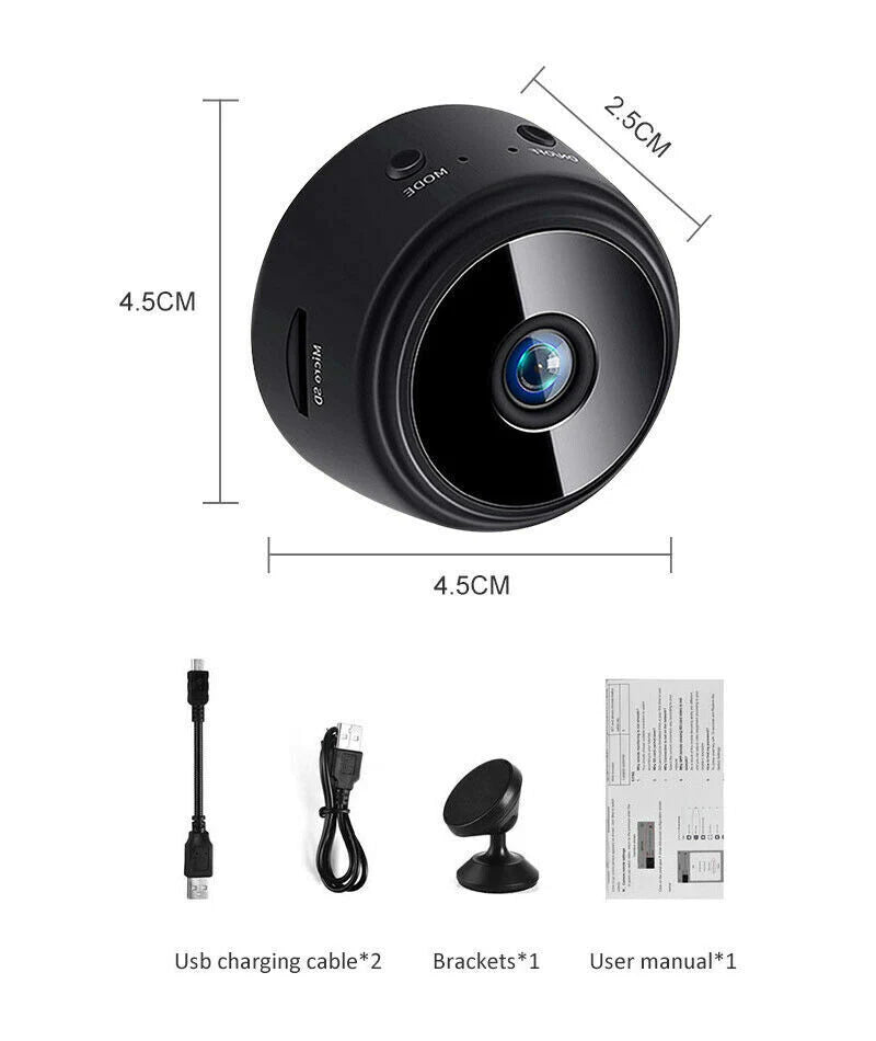 Mini Wireless Hidden Camera Wifi IP Home Security DVR Night Vision HD USB 1080P